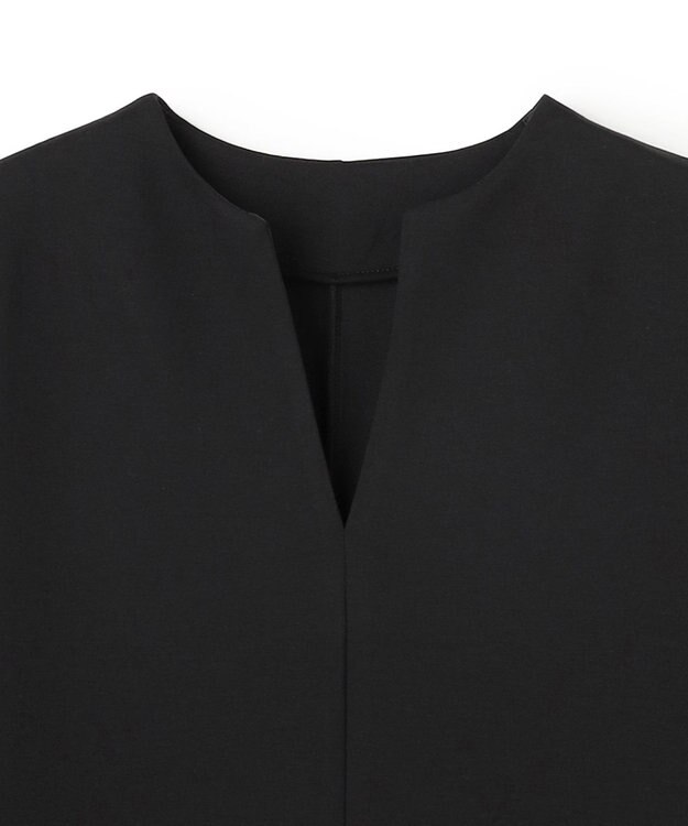 UNFILO BEAUTY FORM JERSEY キーネックワンピース ブラック