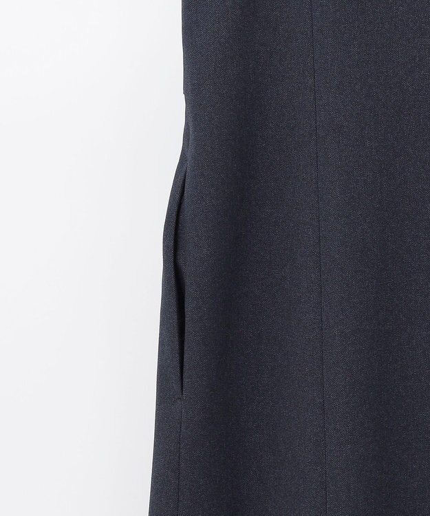 J.PRESS LADIES L 【洗える】LANATEC シャークスキン&ヘリンボーン ジャンパースカート ネイビー系