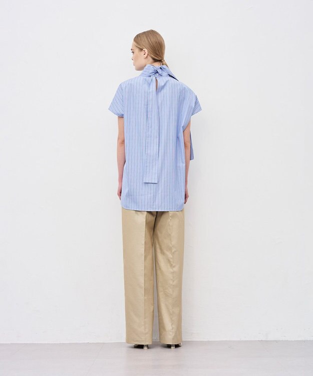 uncrave THOMAS MASON ボウタイブラウス ブルーストライプ