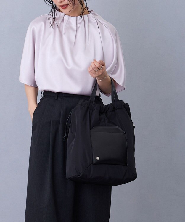 MioFIRANO SILHOUETTE V001 ショルダーバッグ はっ水 A4サイズ対応 BLACK