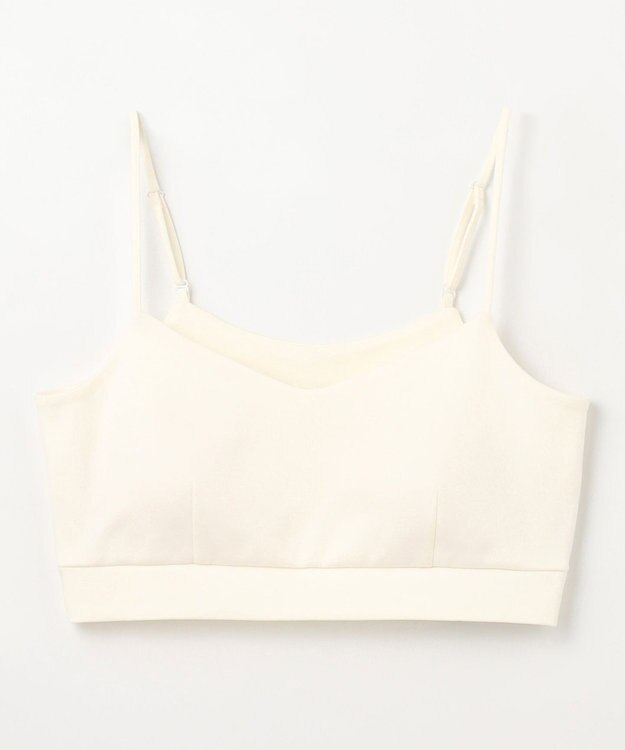 NAVE ストレッチポンチ クロップドキャミ ホワイト系