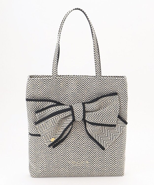 TOCCA 【A4サイズ対応・一部カラー撥水】T CADEAU NEW BAG フラットトートバッグ ヘリンボーン柄