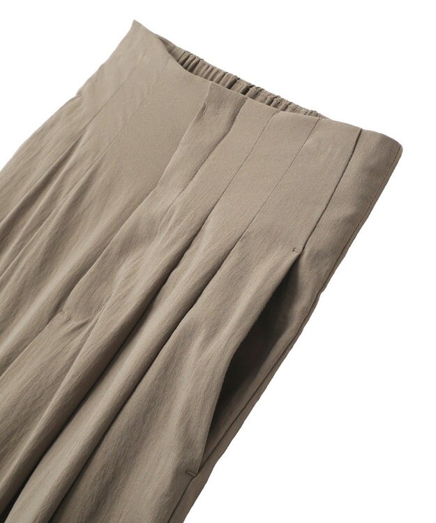 YECCA VECCA ドライタッチストレッチワイドパンツ Dark Beige