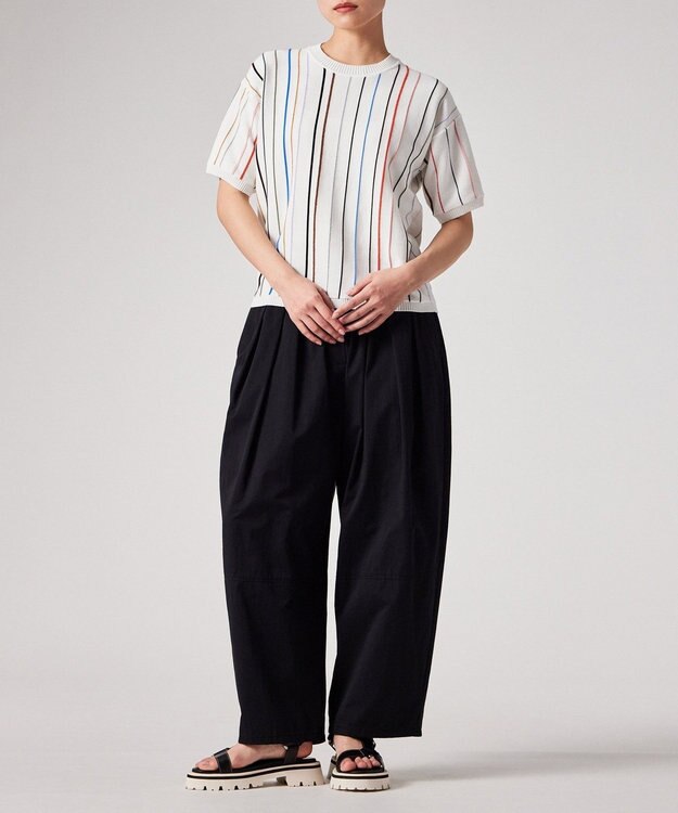 Paul Smith マルチカラーライン 半袖ニット オフホワイト