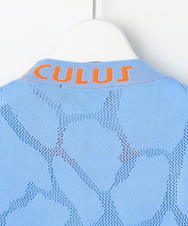 PW CIRCULUS 【WOMEN】ジラフメッシュ ニット ゴルフウェア レディース スカイブルー系