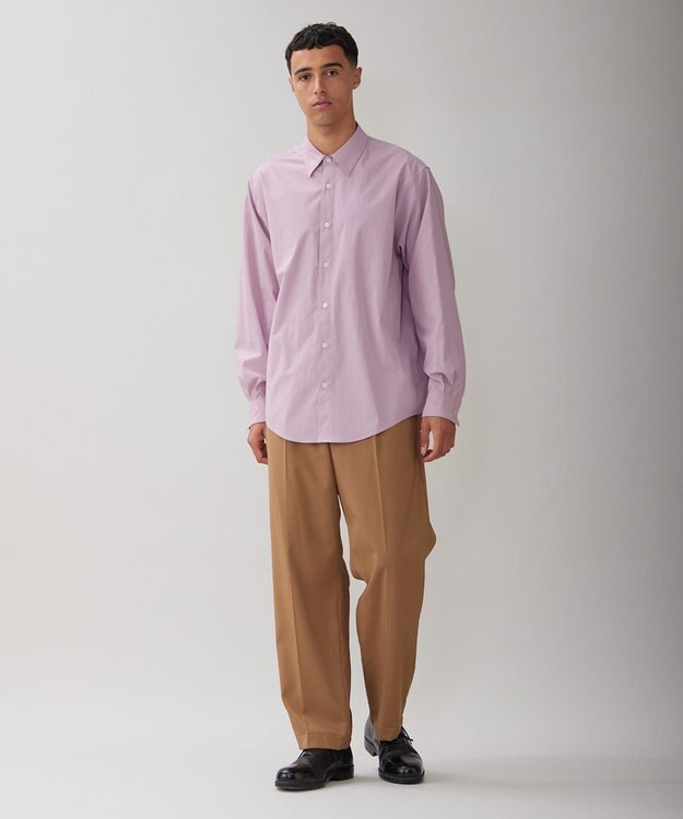 UNFILO MENS 【男女兼用】コンフォート レギュラーカラーシャツ [24年秋冬商品] ダスティ ピンク