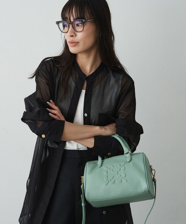 russet 《composition》レザー2WAYミニボストンバッグ(CE-1684) Green