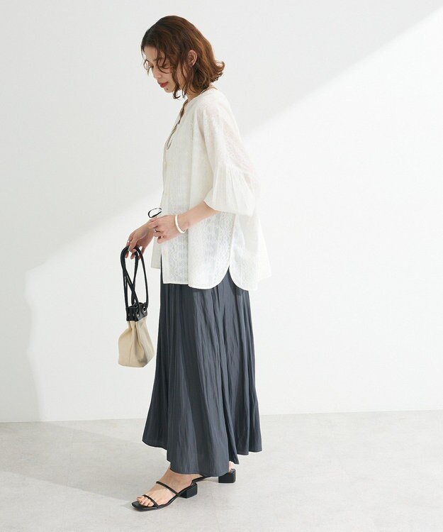 Green Parks Ｉ　ＳＥＴ２点　刺繍ブラウス＋タンクトップ Off White