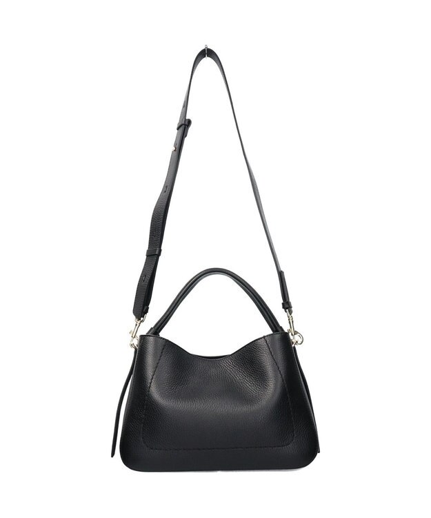 INTER-CHAUSSURES 【LORISTELLA】ミディアムサイズレザーハンドバッグ ブラック