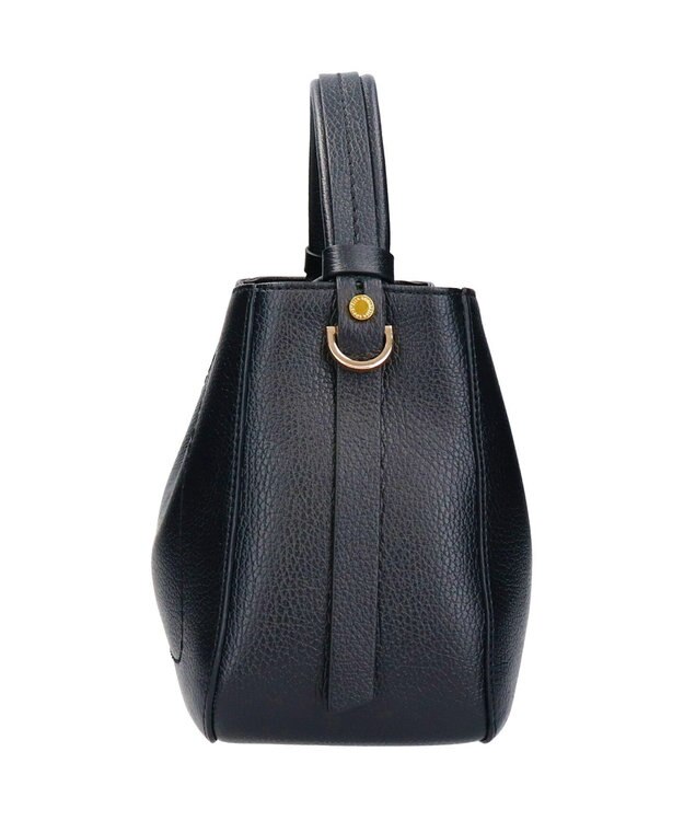 INTER-CHAUSSURES 【LORISTELLA】ミディアムサイズレザーハンドバッグ ブラック