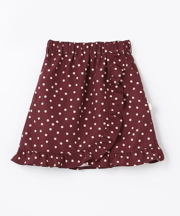 組曲 KIDS 【110-140㎝】Lady Dot スカート ワインレッド系5