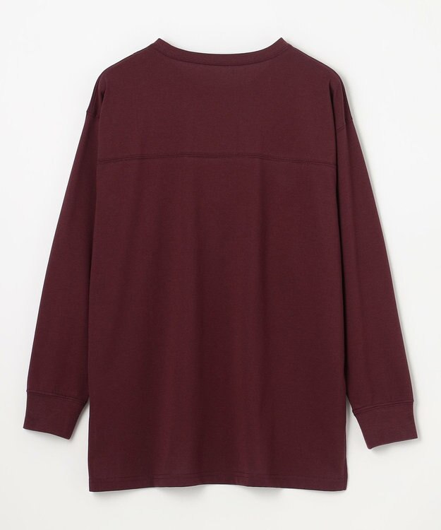 ANY L フットボールロングスリーブＴシャツ バーガンディ