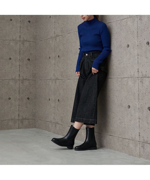 MODE ET JACOMO 【レイン対応】サイドゴアショートブーツ ブラック