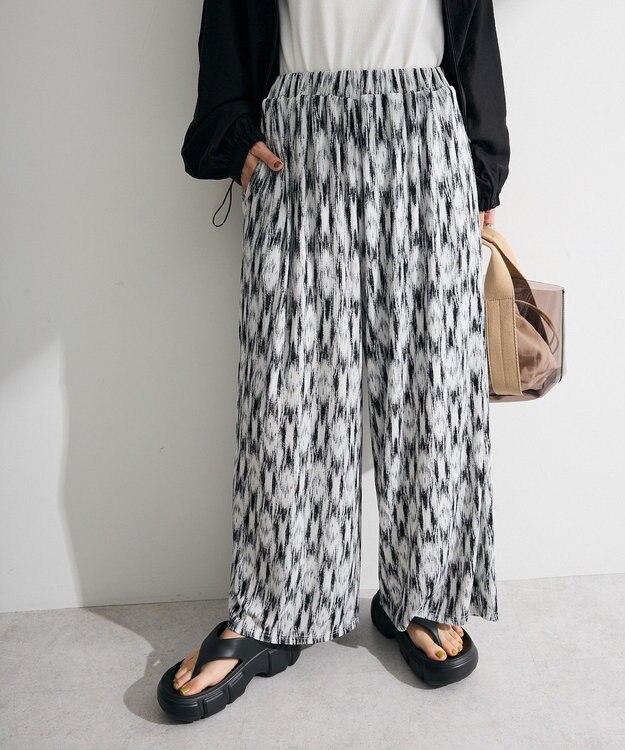 Green Parks シアーカットワイドパンツ White