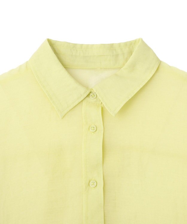 earth music&ecology 【WEB限定】シアーショートシャツ Yellow