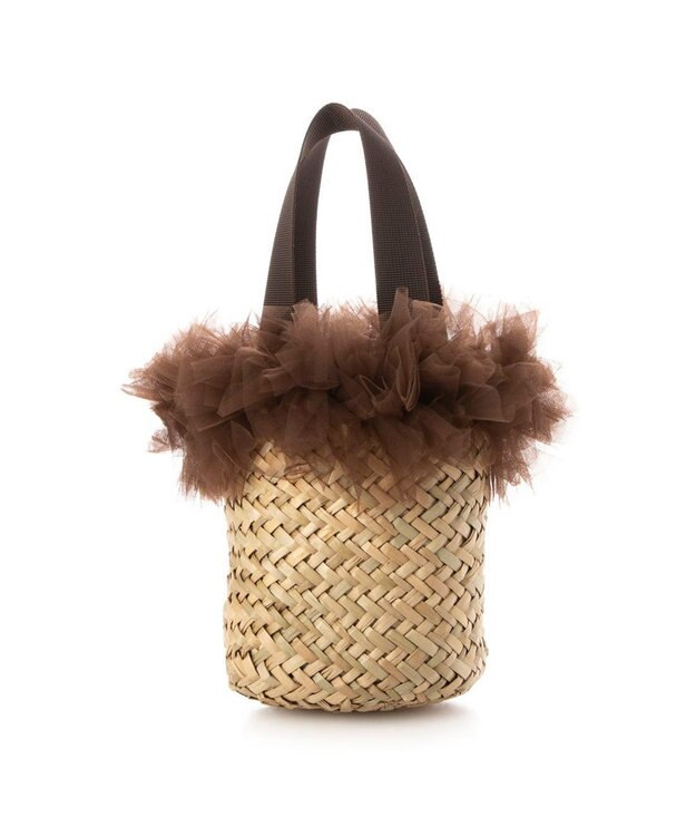 UNBILLION カカトゥ kakatoo / チュールフリンジミニ2wayカゴバッグ ブラウン