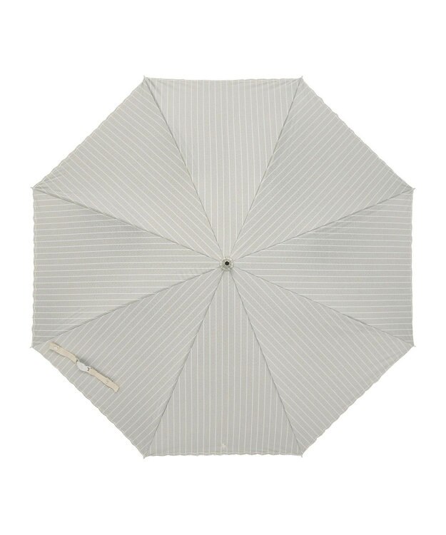 MOONBAT 【1級遮光/遮熱/UV】POLO RALPH LAUREN（ポロ ラルフローレン）晴雨兼用日傘  ストライプ スカラ刺繍 長傘 カーキー