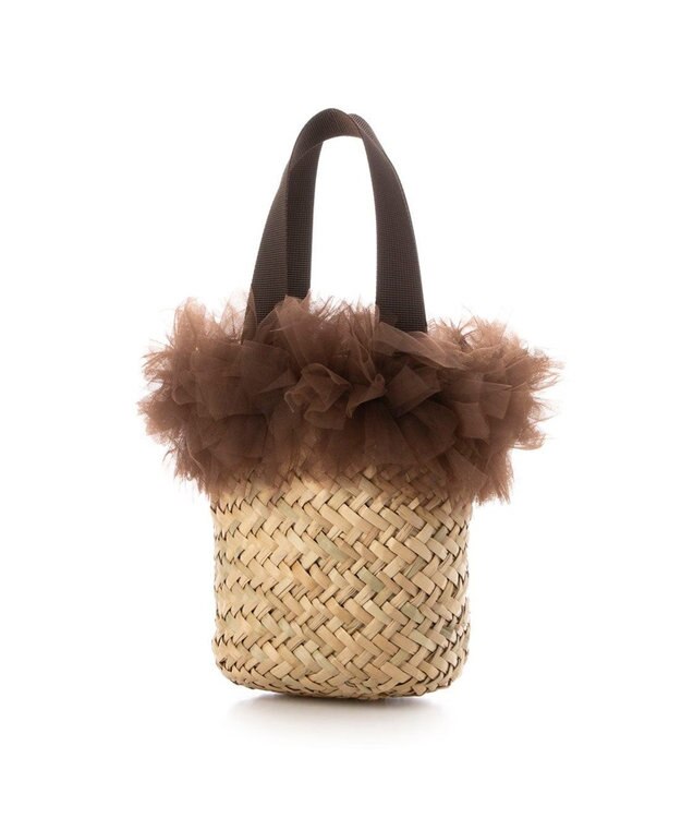 UNBILLION カカトゥ kakatoo / チュールフリンジミニ2wayカゴバッグ ブラウン