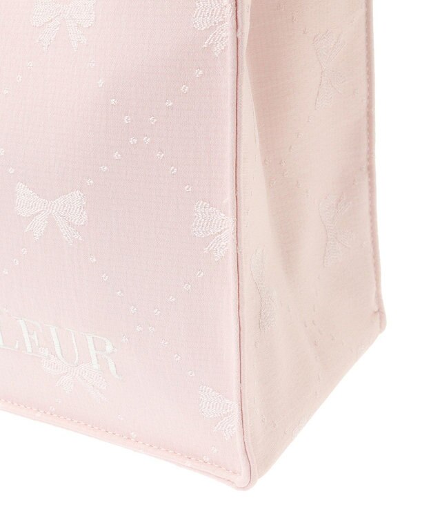Maison de FLEUR EC限定リボン柄ジャカードスクエアトートS Pink
