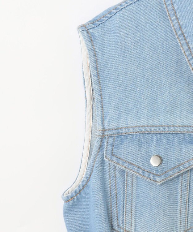 GRACE CONTINENTAL デニムストレートロングワンピース2 バイカラー