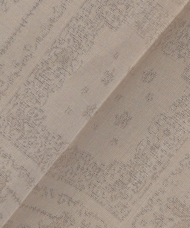 ICB L 【日本製・洗える】ペイズリーレノクロス ワイドストレートパンツ クリームブラウン系