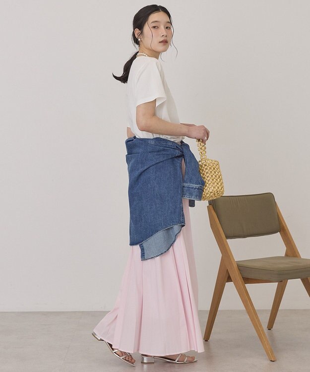 AMERICAN HOLIC 【選べる丈】シアープリーツスカート Light Pink