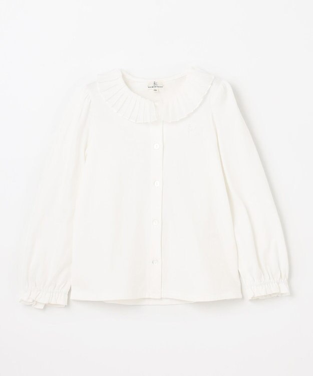 組曲 KIDS 【110-140㎝】プリーツカラー ブラウス オフホワイト系