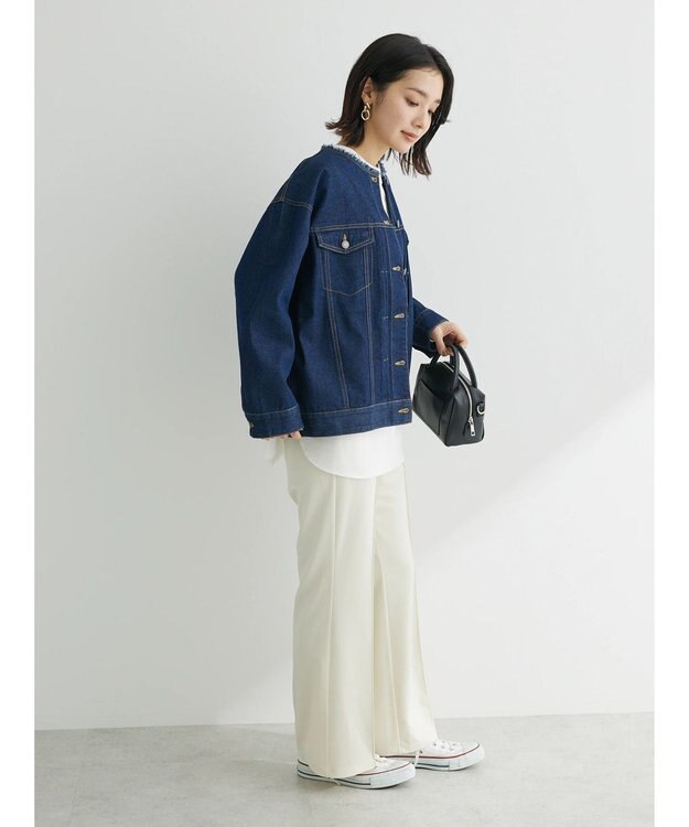 Green Parks ノーカラーデニムジャケット Indigo