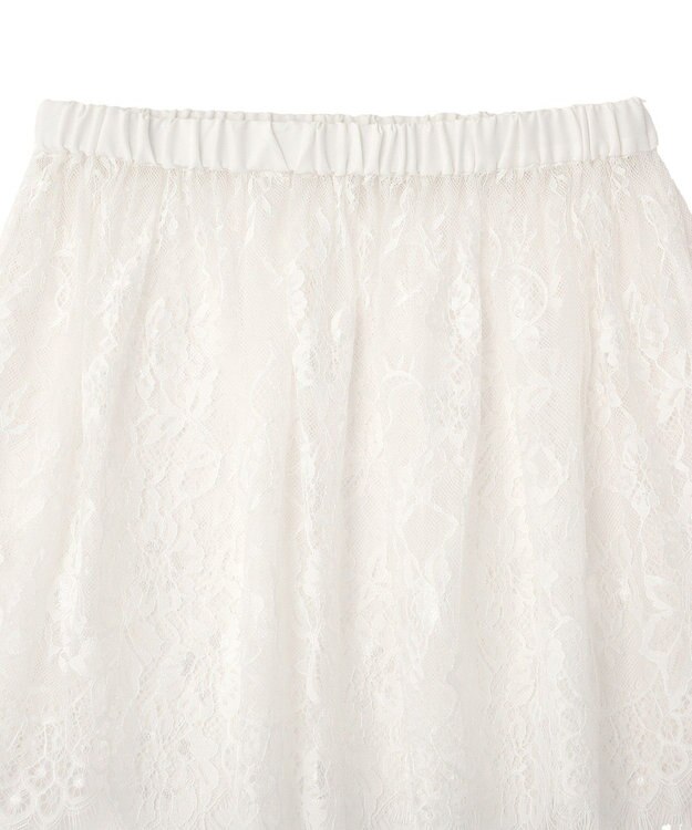 earth music&ecology レースレイヤードスカート Off White
