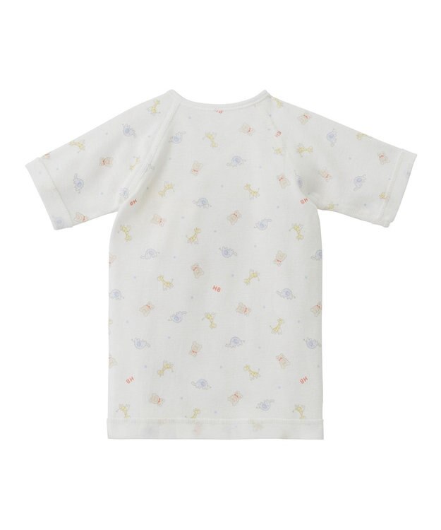 MIKI HOUSE HOT BISCUITS 【50-60cm】 フライス 短肌着 プリント柄 マルチカラー