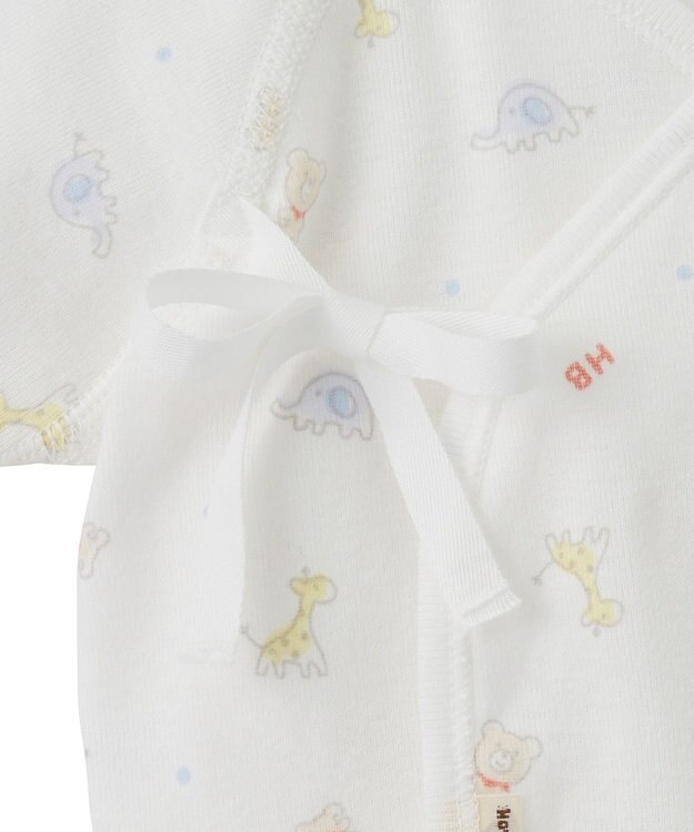 MIKI HOUSE HOT BISCUITS 【50-60cm】 フライス 短肌着 プリント柄 マルチカラー