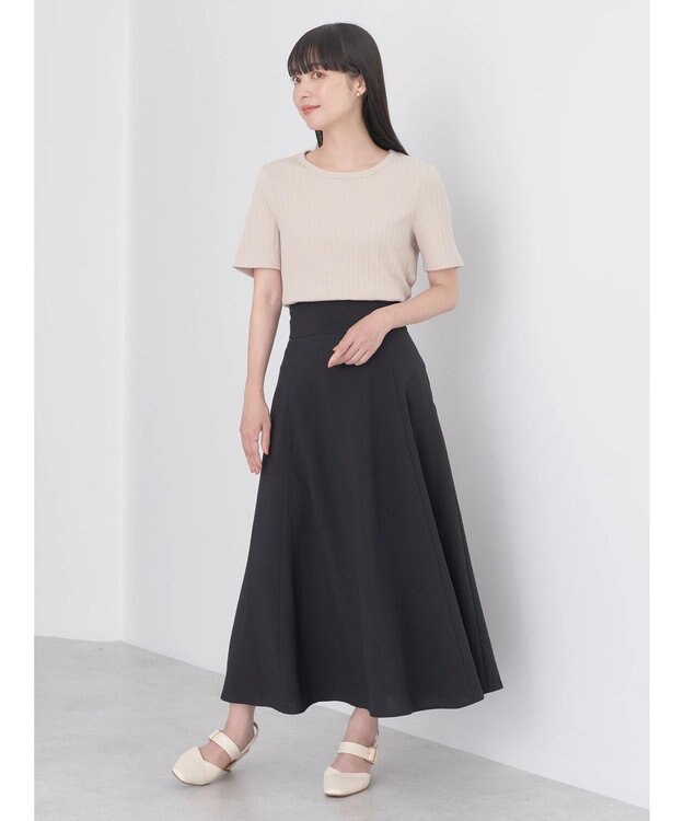 earth music&ecology バックレースアップスカート Dark Brown