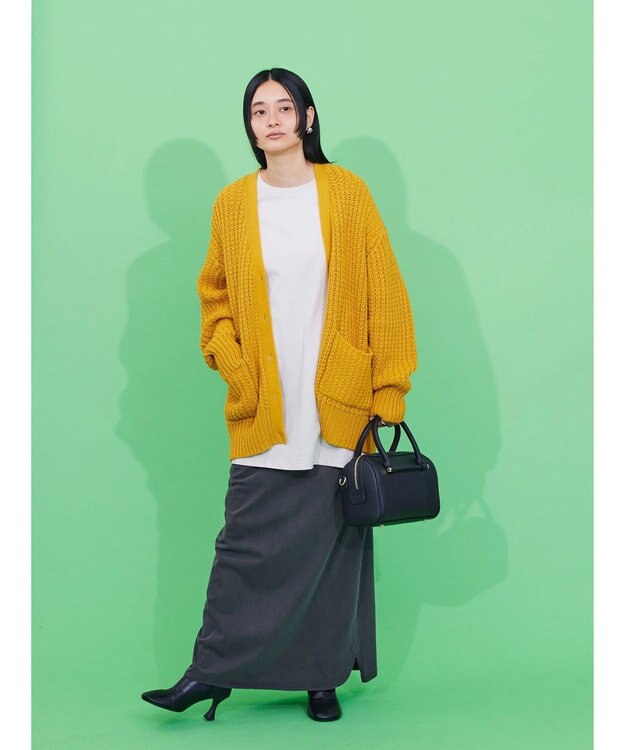 AMERICAN HOLIC ピグメント加工タイトカットスカート Charcoal Gray