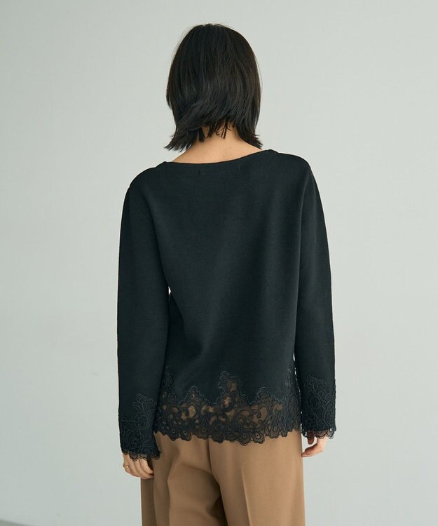 YECCA VECCA レースヘムニット Black