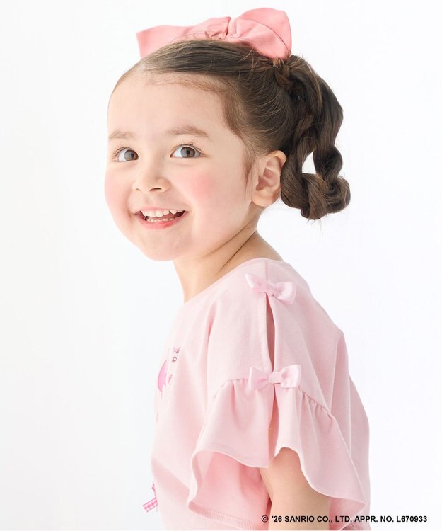 ANY KIDS 【サンリオキャラクターズ×ANY KIDS】ひんやり ファンシーフリル袖Tシャツ マイメロディ×ピンク