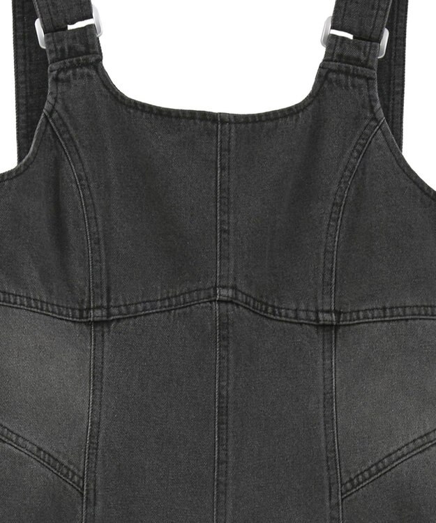 Green Parks ・ＳＵＧＡＲ　ＳＰＯＯＮ　デニムコルセットオールインワン Black