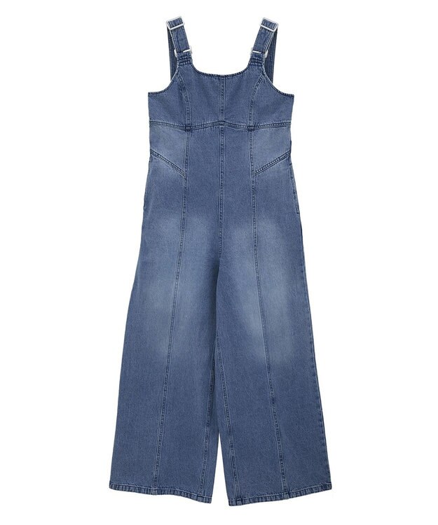 Green Parks ・ＳＵＧＡＲ　ＳＰＯＯＮ　デニムコルセットオールインワン Purple