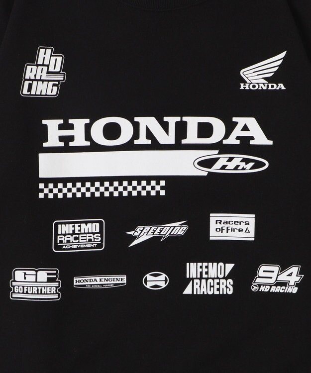 WEGO 別注Hondaプルオーバービッグスウェット ブラック