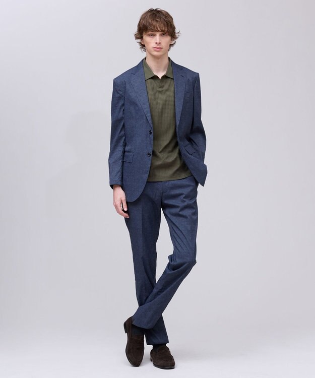 J.PRESS MEN 新色【MECHANICAL】【超軽量 / 清涼感 / 洗える】 ハイパワーストレッチ リネンルックジャケット_26年モデル ネイビー系8