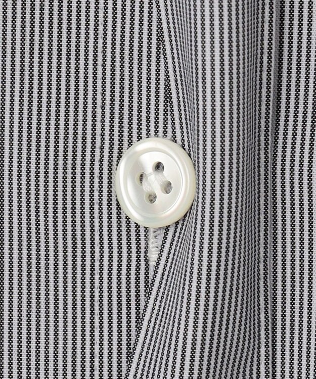 ICB 【CLASSY.1月号掲載・洗える】 クリーンブロード ボウタイブラウス ブラックストライプ系