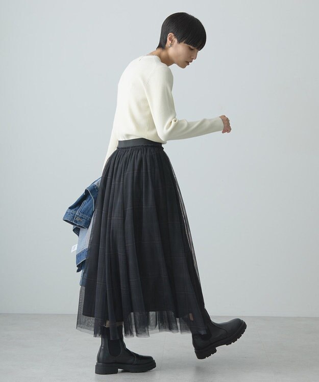 AMERICAN HOLIC バイパチクルーネックリブニットプルオーバー Ivory