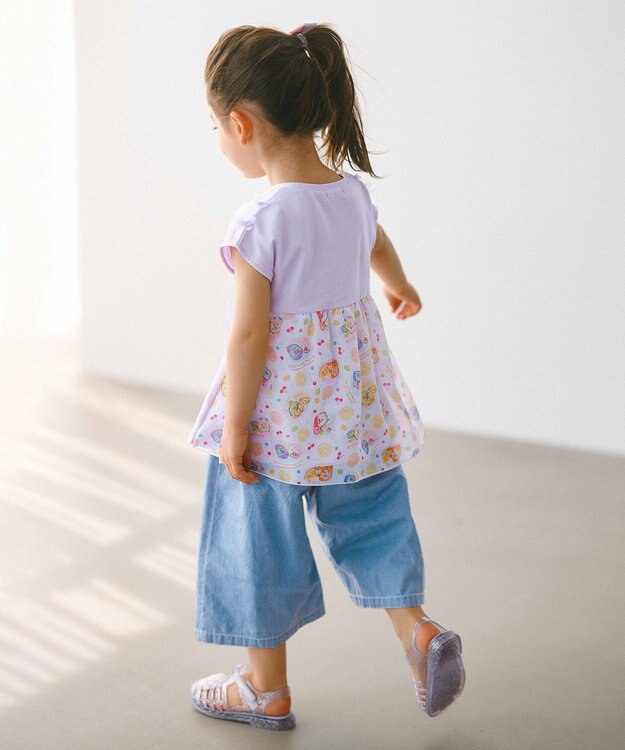 ANY KIDS 【WEB限定/すみっコぐらし】バックシャンTシャツ ラベンダー