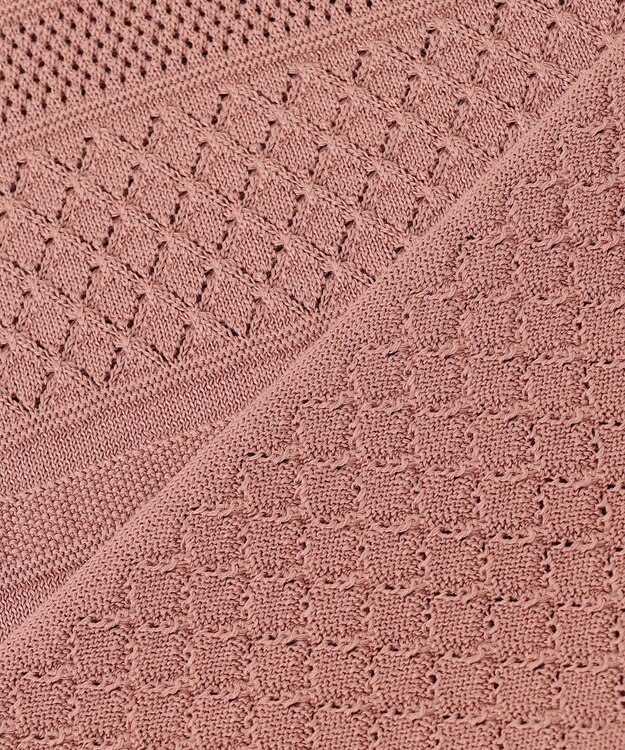 J.PRESS LADIES 【洗える】LACY ニットプルオーバー ローズピンク系