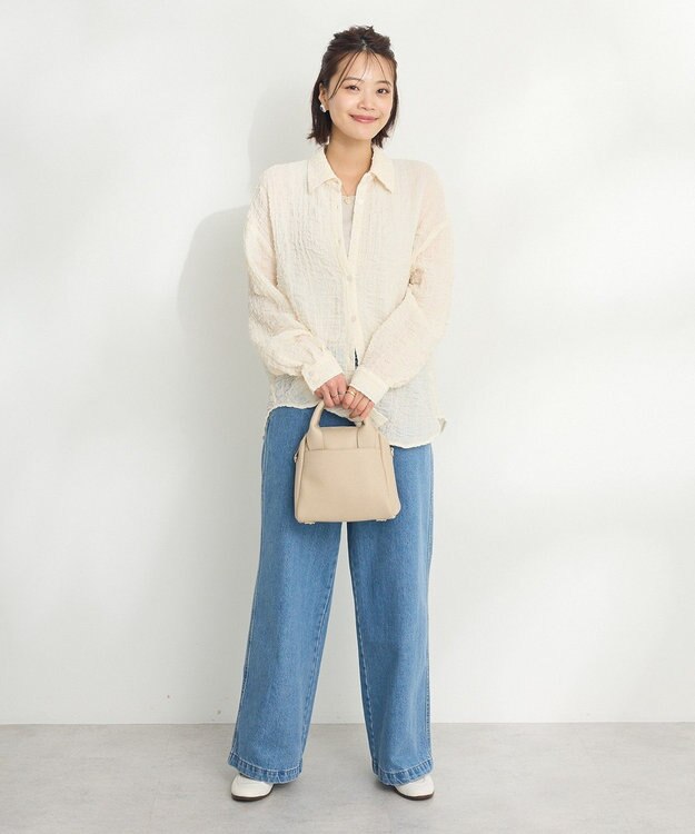 CRAFT STANDARD BOUTIQUE ポコポコワッシャーシャツ Ivory