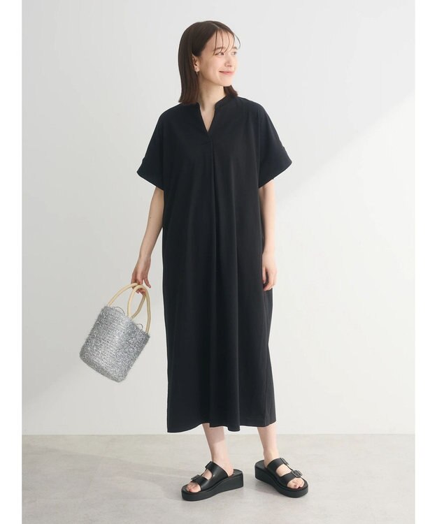 Green Parks 冷っとすずやか　カットワンピース Black