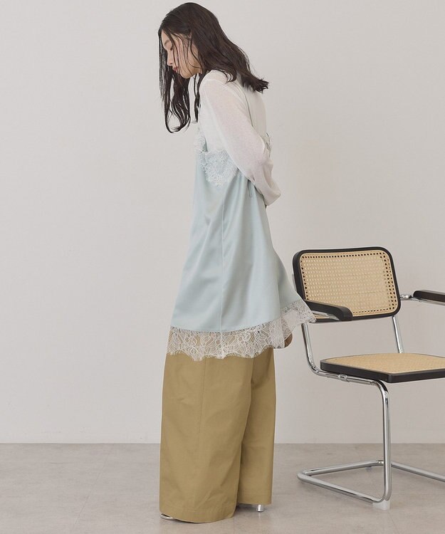 AMERICAN HOLIC レースサテンキャミワンピース Mint