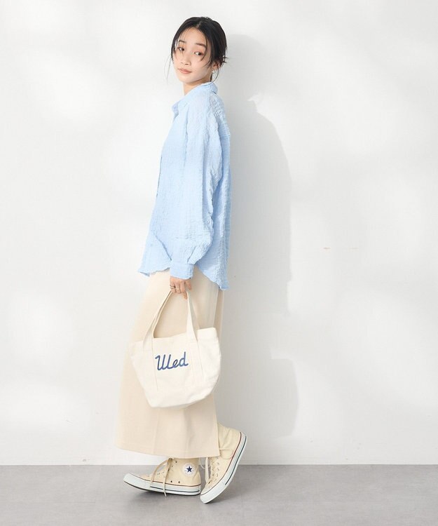 CRAFT STANDARD BOUTIQUE ポコポコワッシャーシャツ Sax