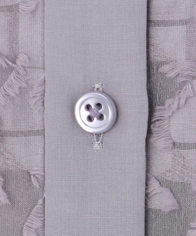 自由区 シアージオメトリックジャカードクロップド丈 ブラウス モーヴ