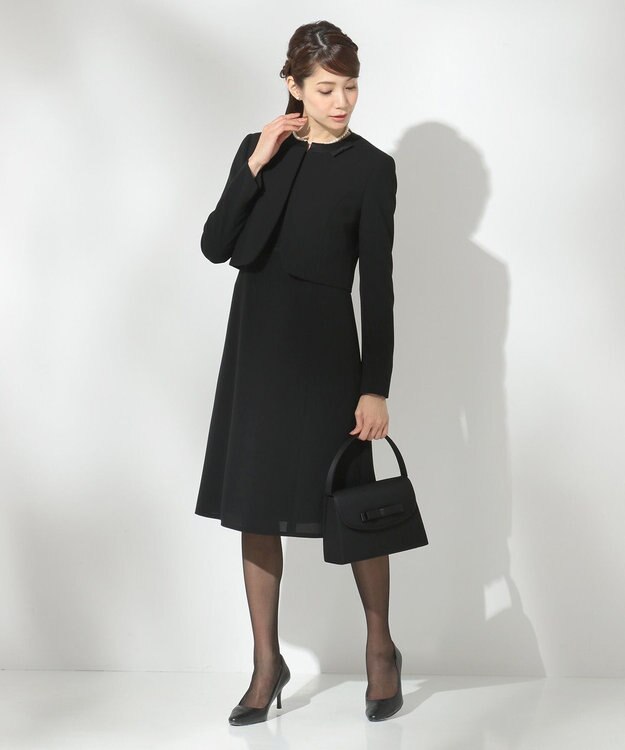 組曲 NOIR モランナ経二重 ジャケット+ワンピース ブラック系