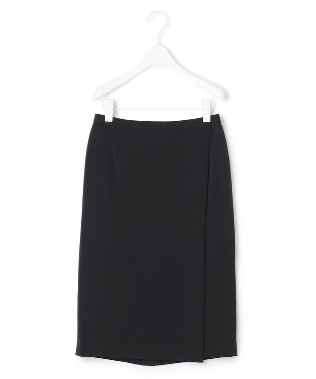 ICB  【新色追加・防シワ・速乾・洗える】Fied ラップ風スカート ブラック系